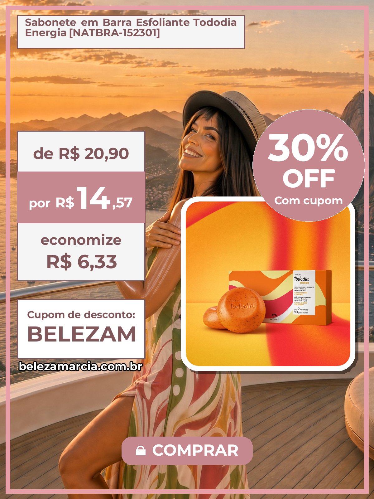 Sabonete em Barra Esfoliante Tododia Energia [NATBRA-152301]