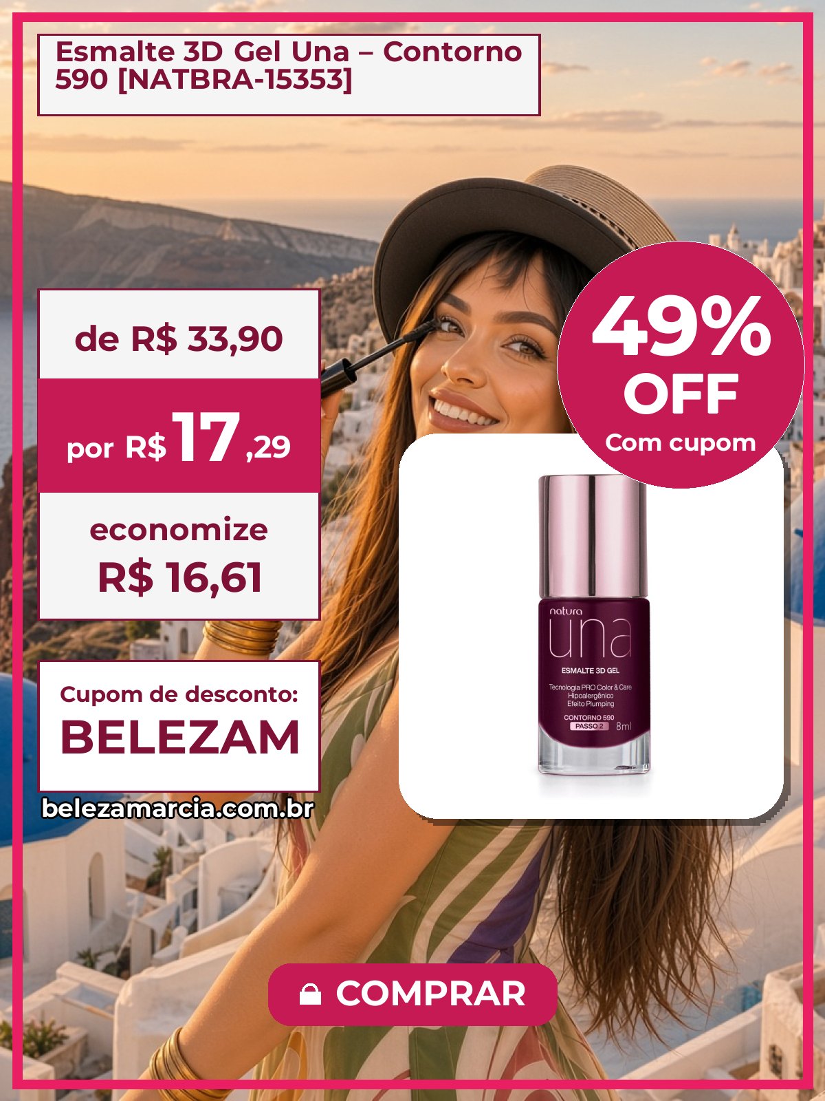 Esmalte 3D Gel Una – Contorno 590 [NATBRA-15353]