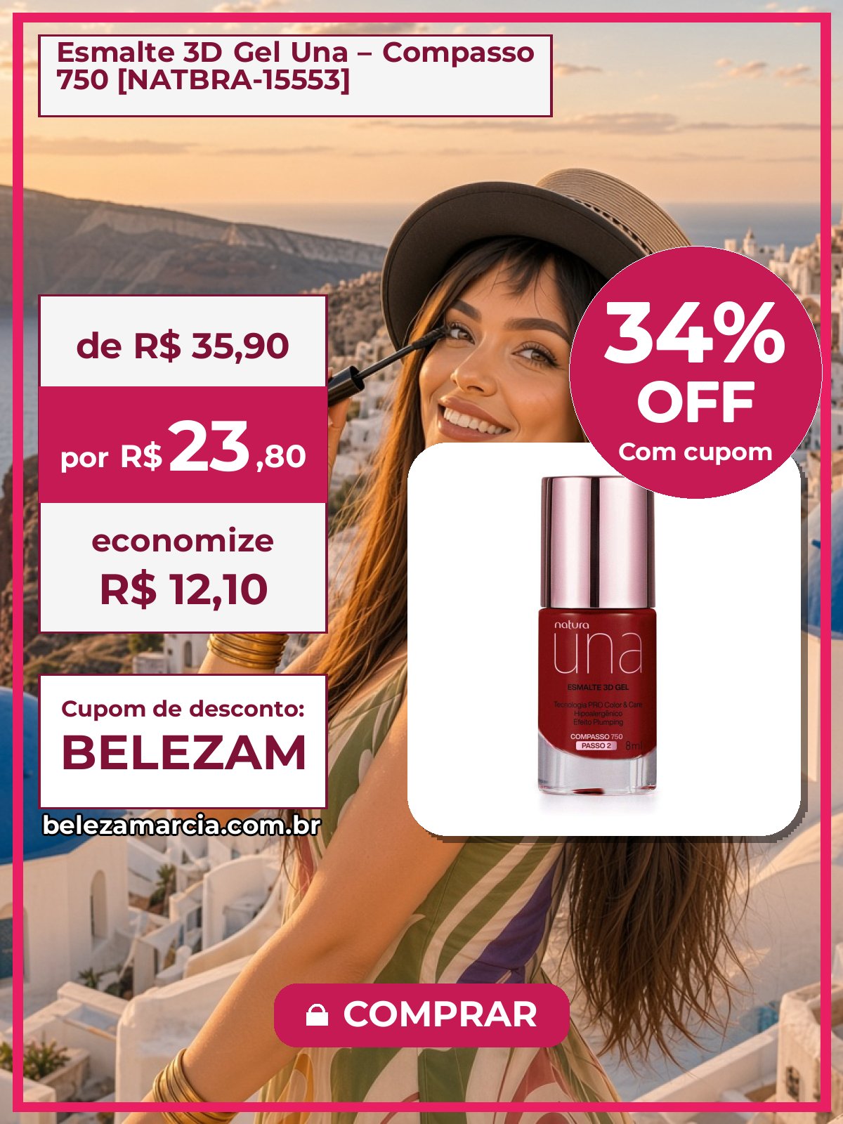 Esmalte 3D Gel Una – Compasso 750 [NATBRA-15553]