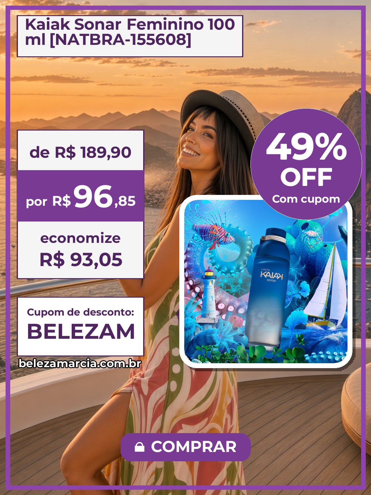 Kaiak Sonar Feminino 100 ml [NATBRA-155608]
