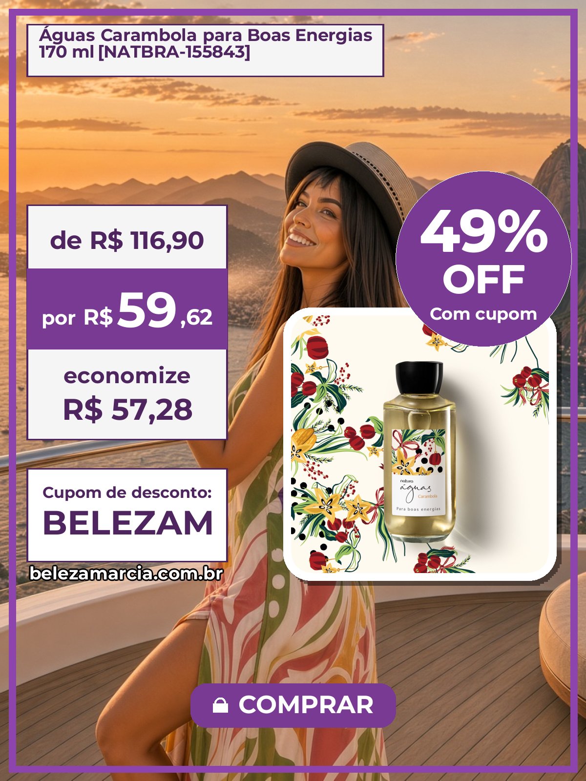 Águas Carambola para Boas Energias 170 ml [NATBRA-155843]