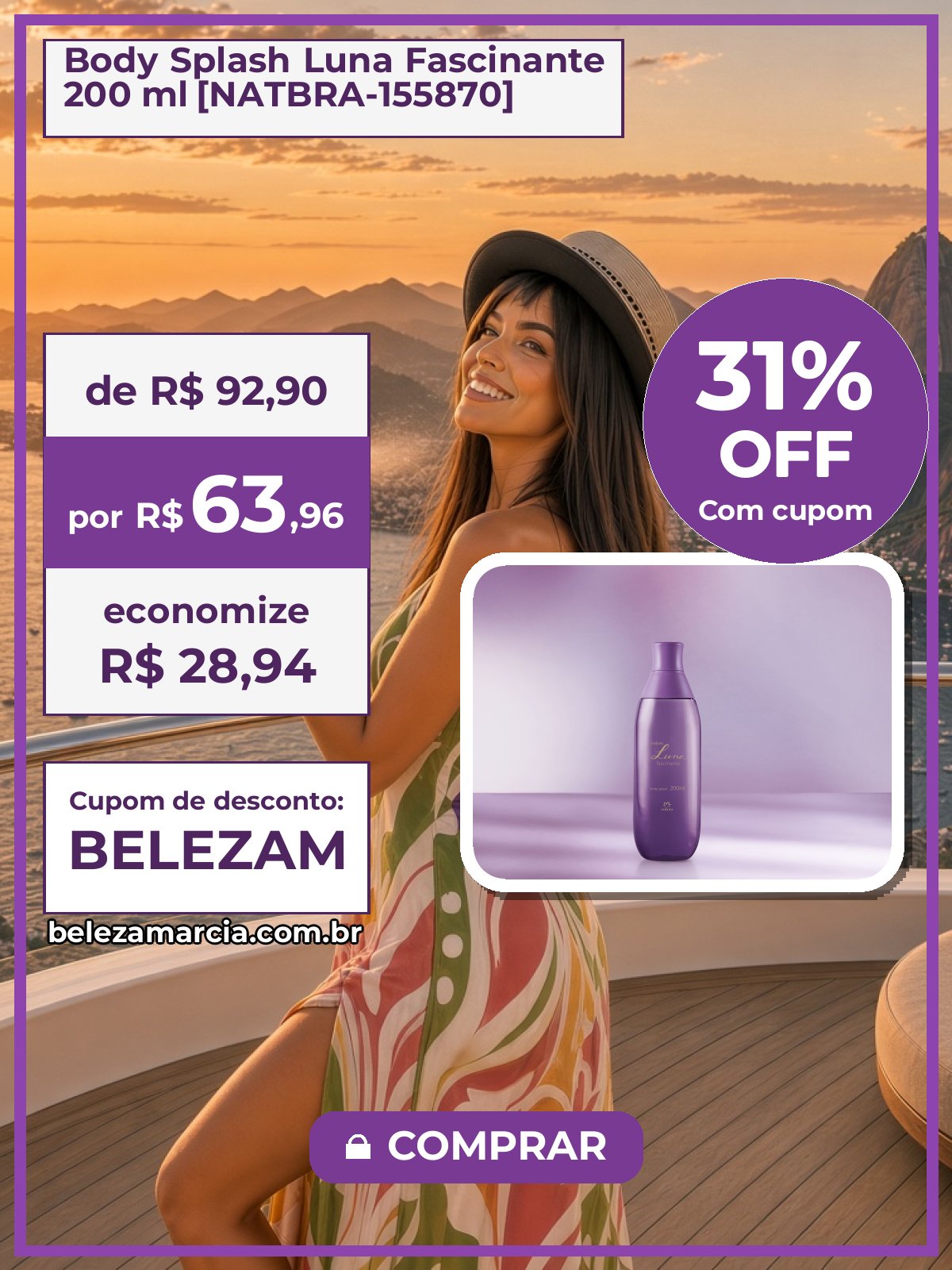 Body Splash Luna Fascinante 200 ml [NATBRA-155870]