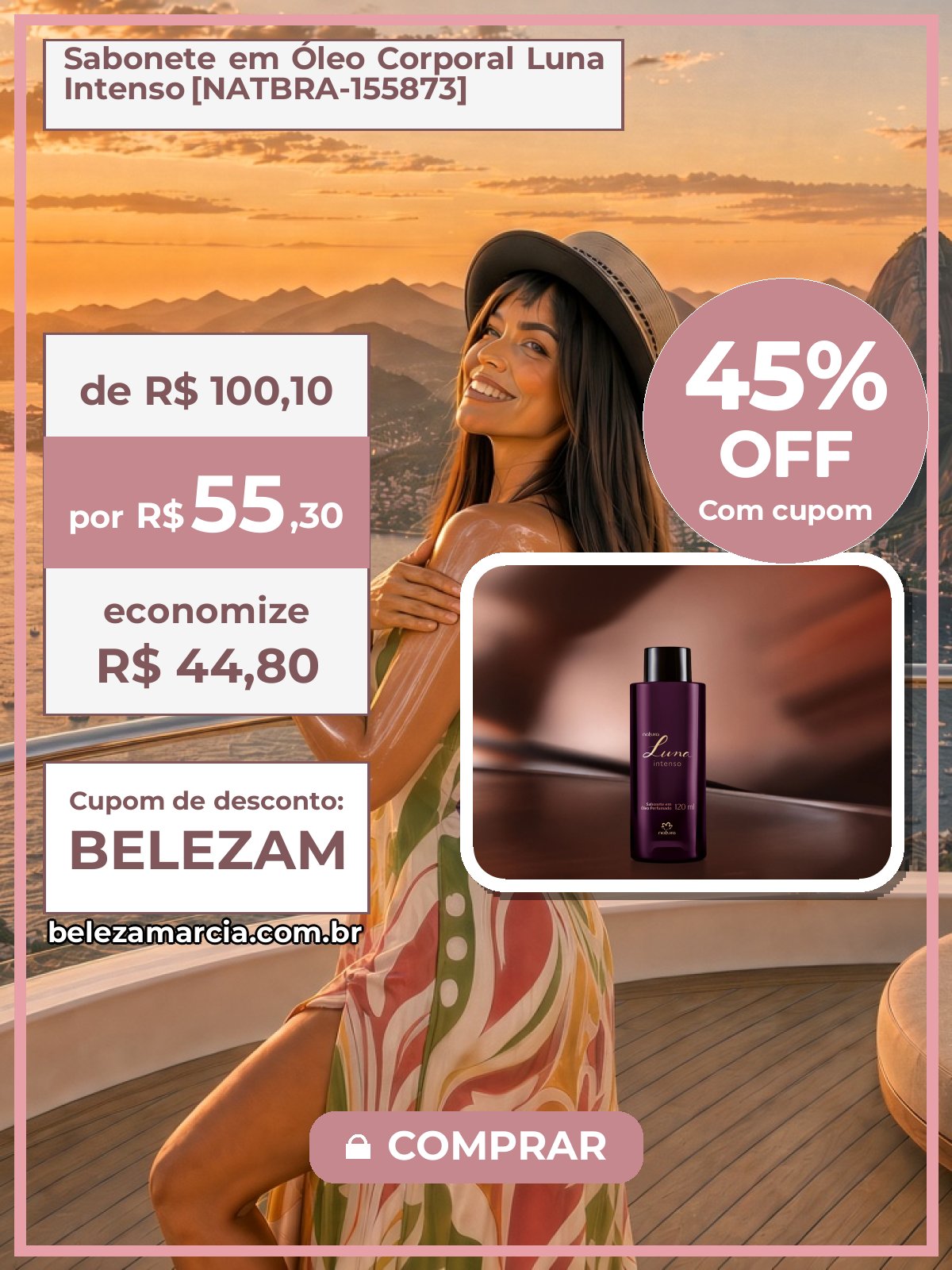 Sabonete em Óleo Corporal Luna Intenso [NATBRA-155873]