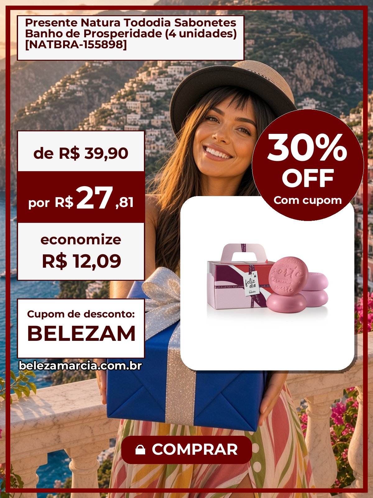 Presente Natura Tododia Sabonetes Banho de Prosperidade (4 unidades) [NATBRA-155898]