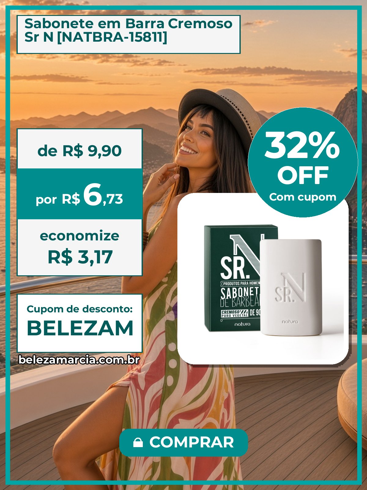 Sabonete em Barra Cremoso Sr N [NATBRA-15811]