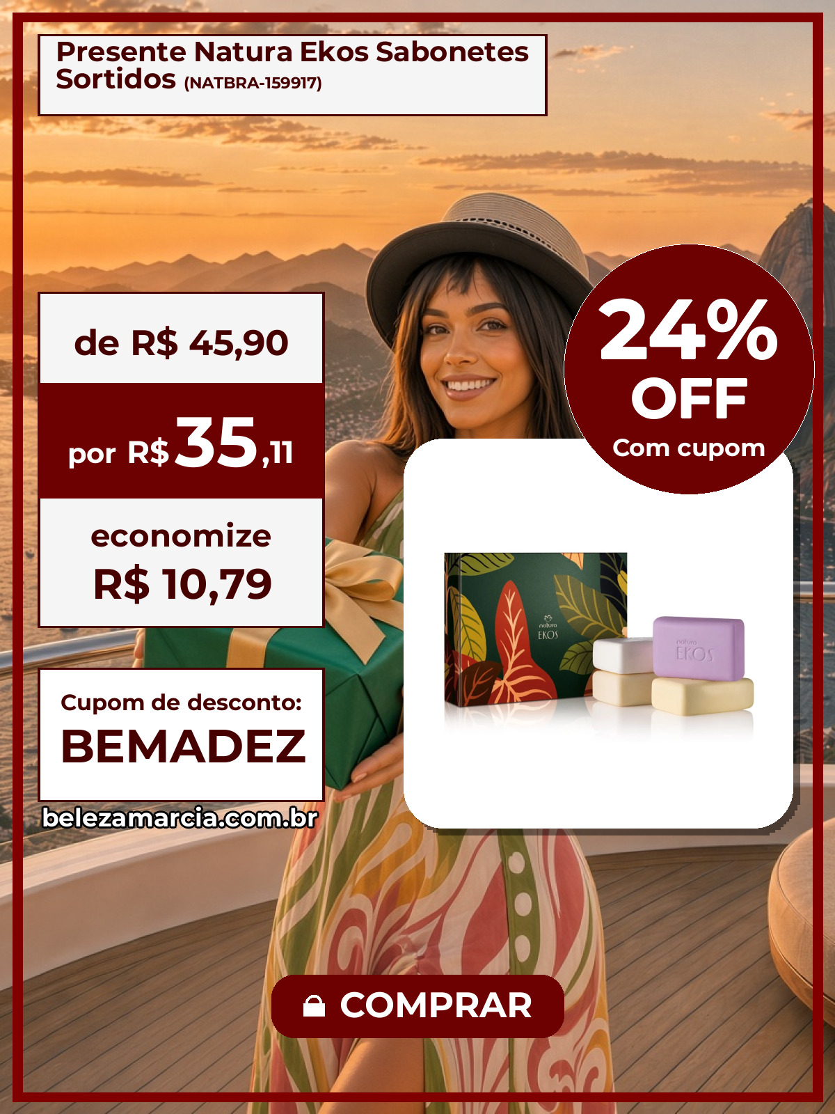 Presente Natura Ekos Sabonetes Sortidos