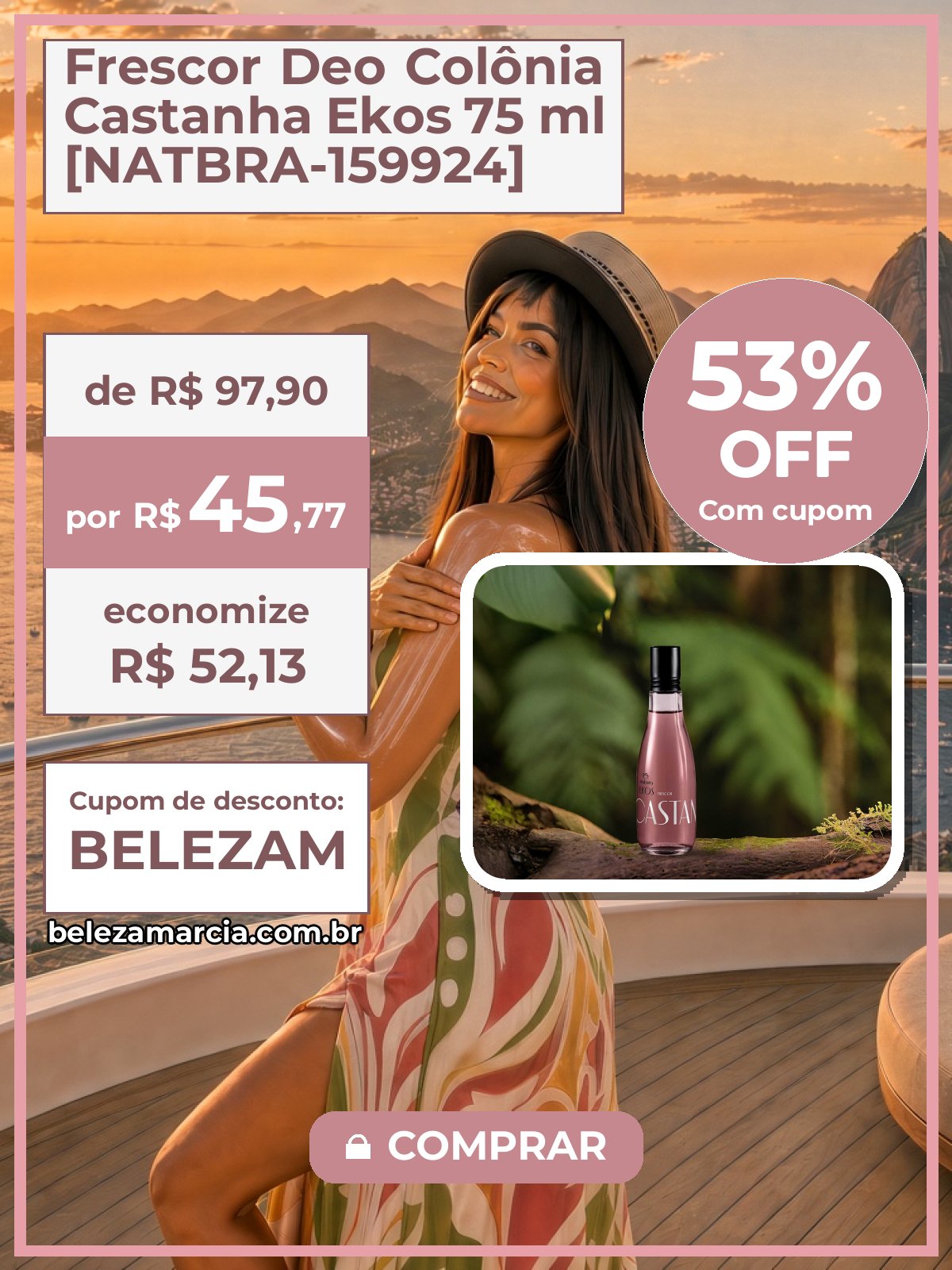 Frescor Deo Colônia Castanha Ekos 75 ml [NATBRA-159924]