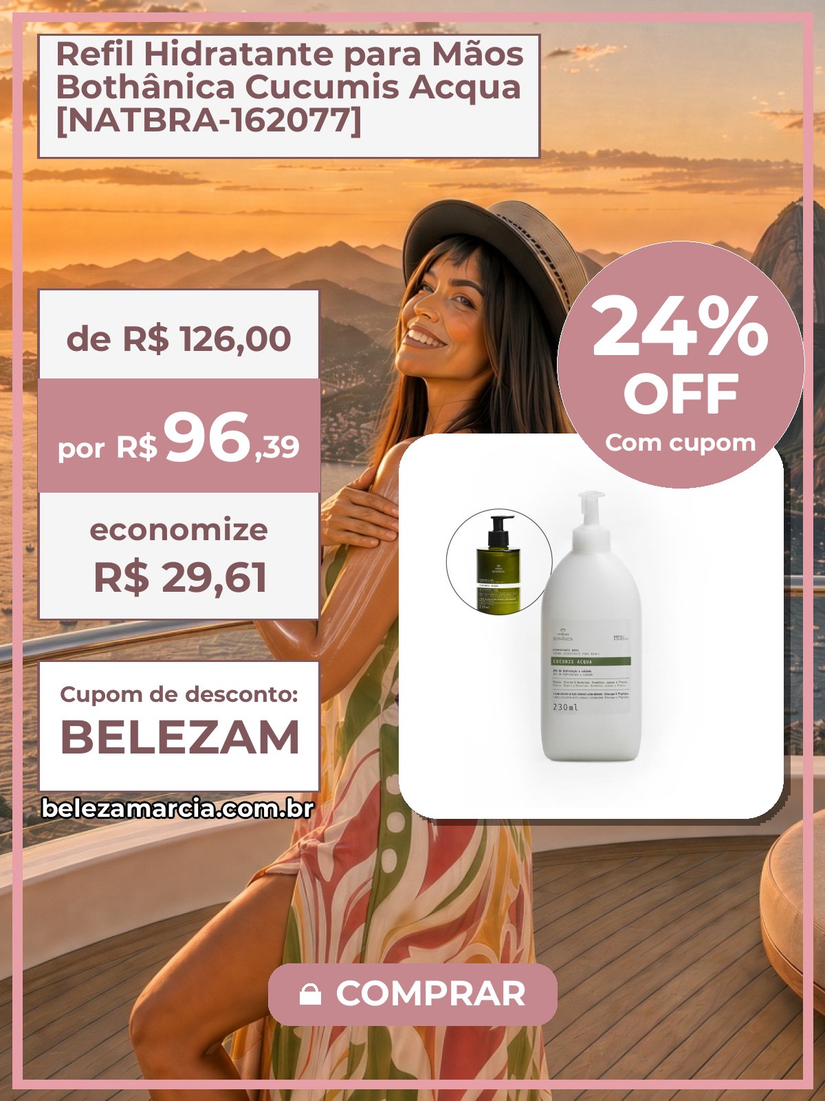 Refil Hidratante para Mãos Bothânica Cucumis Acqua [NATBRA-162077]