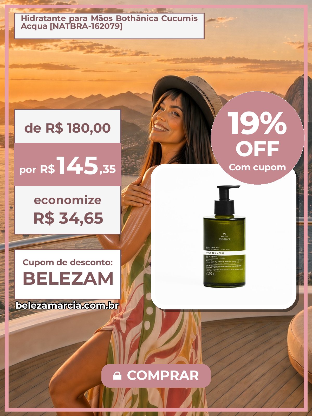 Hidratante para Mãos Bothânica Cucumis Acqua [NATBRA-162079]