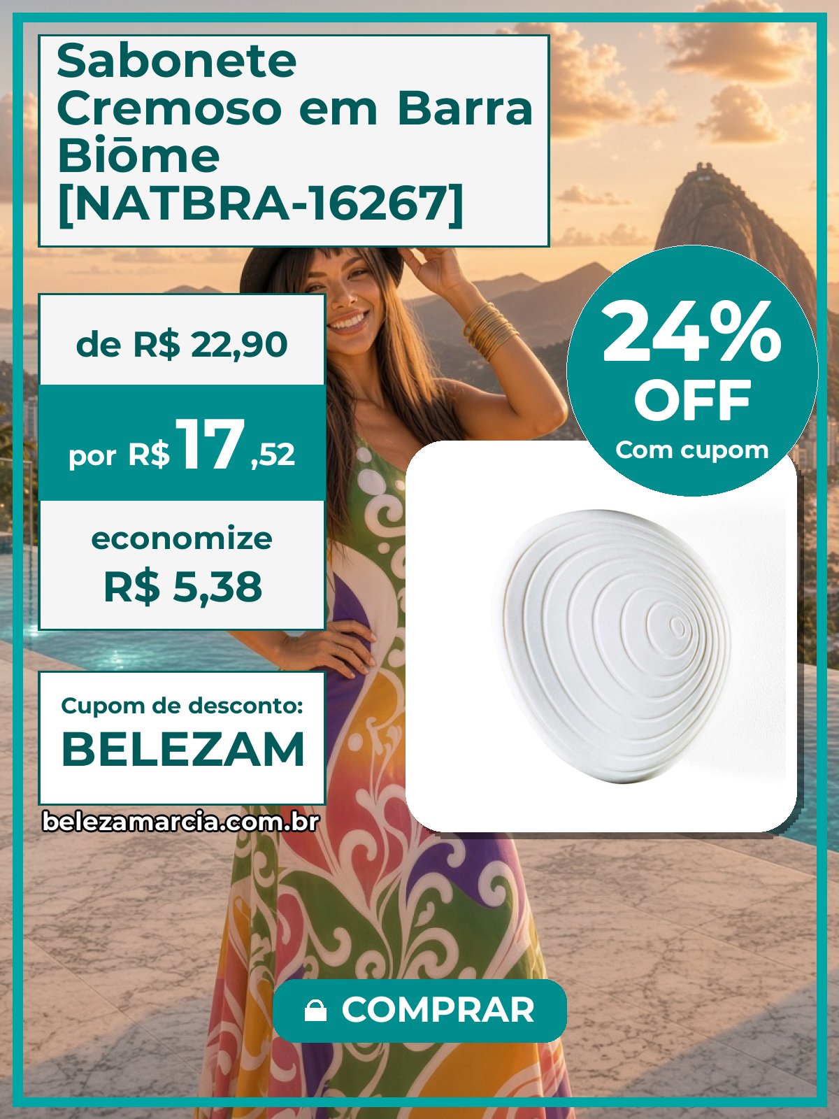 Sabonete Cremoso em Barra Biōme [NATBRA-16267]