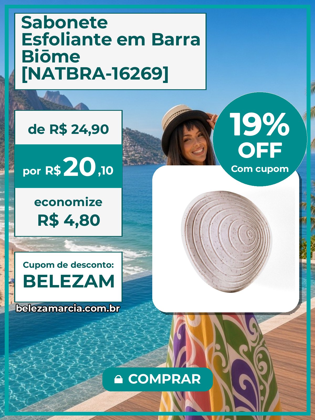 Sabonete Esfoliante em Barra Biōme [NATBRA-16269]