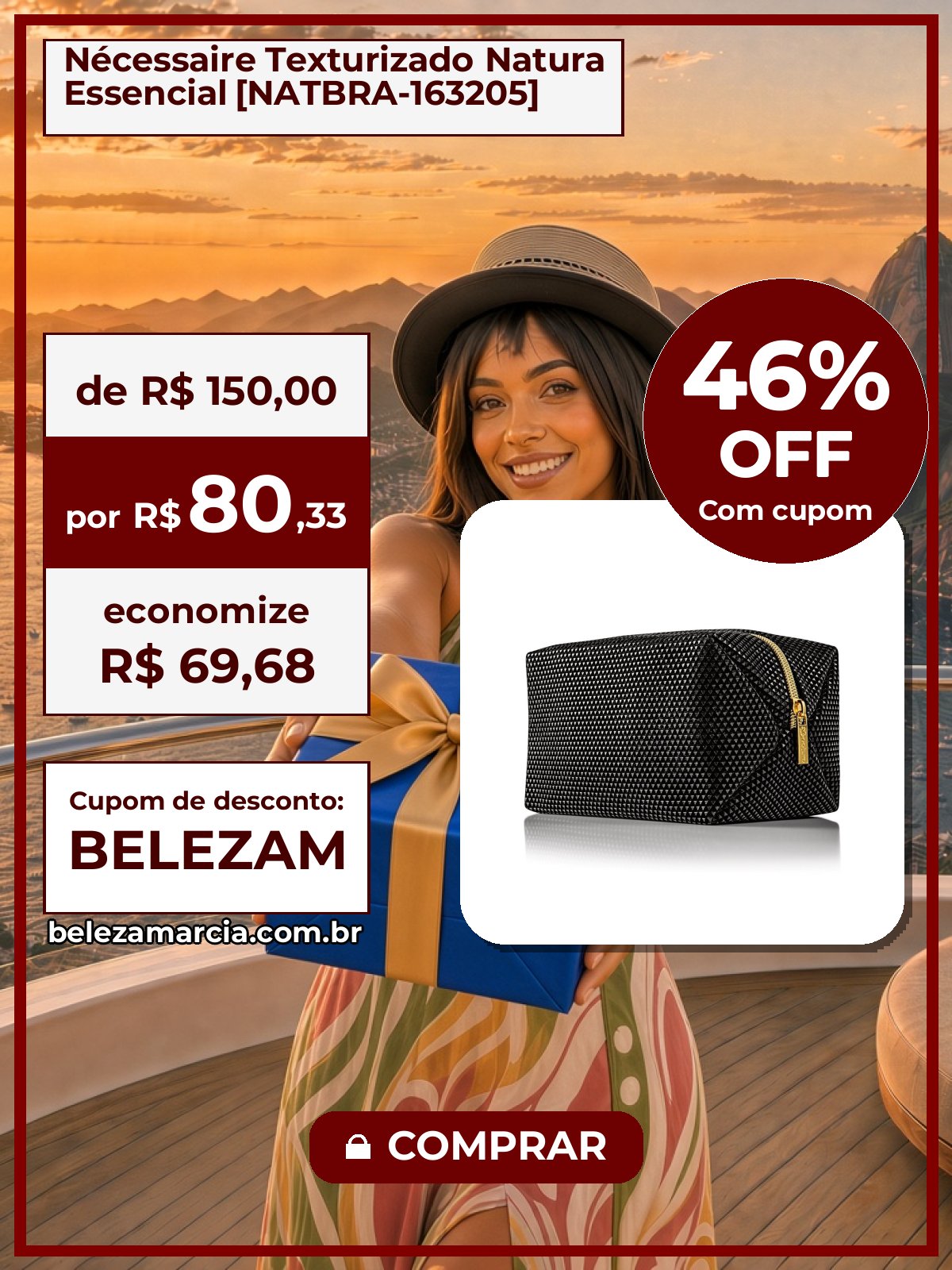 Nécessaire Texturizado Natura Essencial [NATBRA-163205]