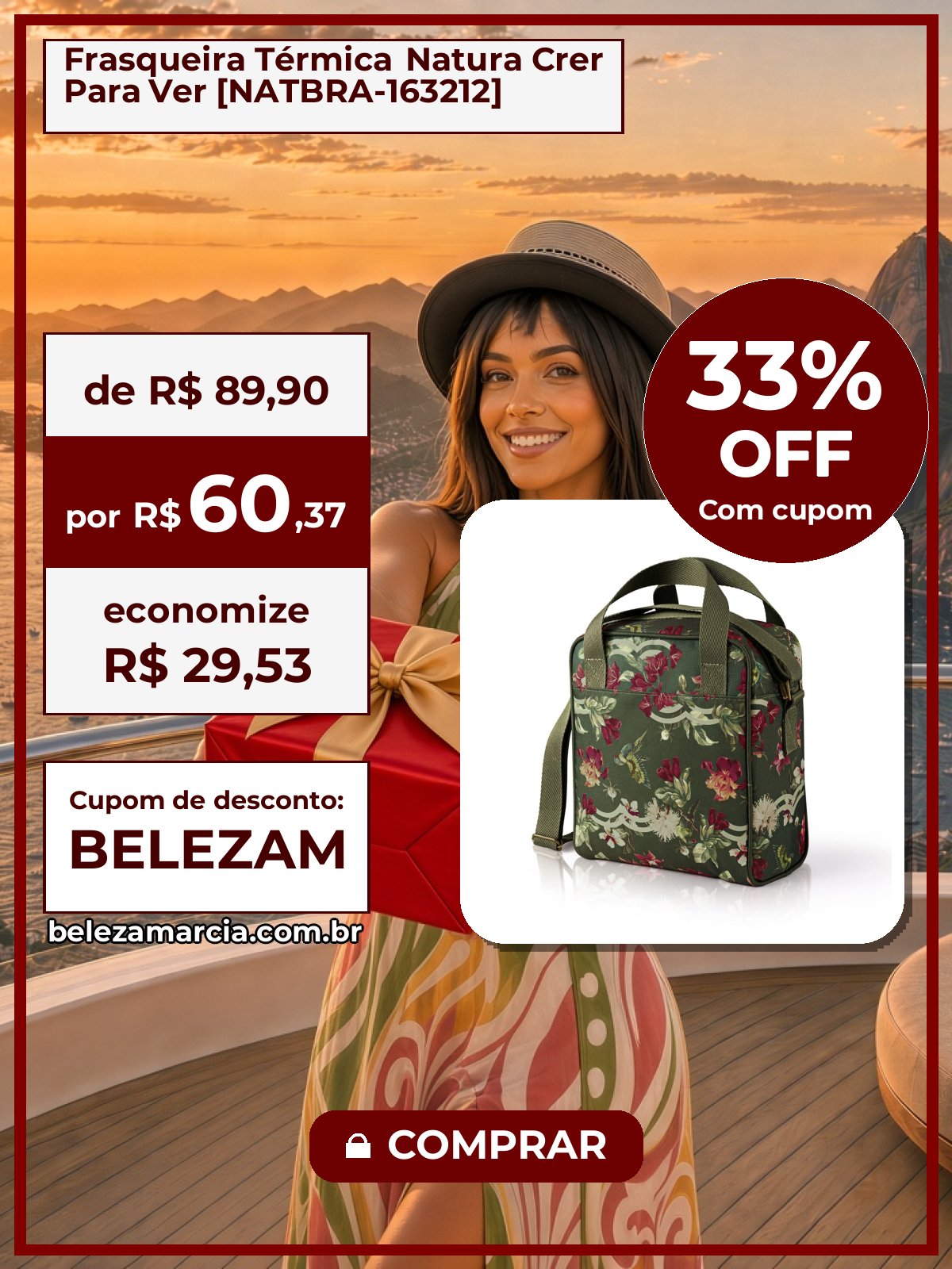 Frasqueira Térmica Natura Crer Para Ver [NATBRA-163212]
