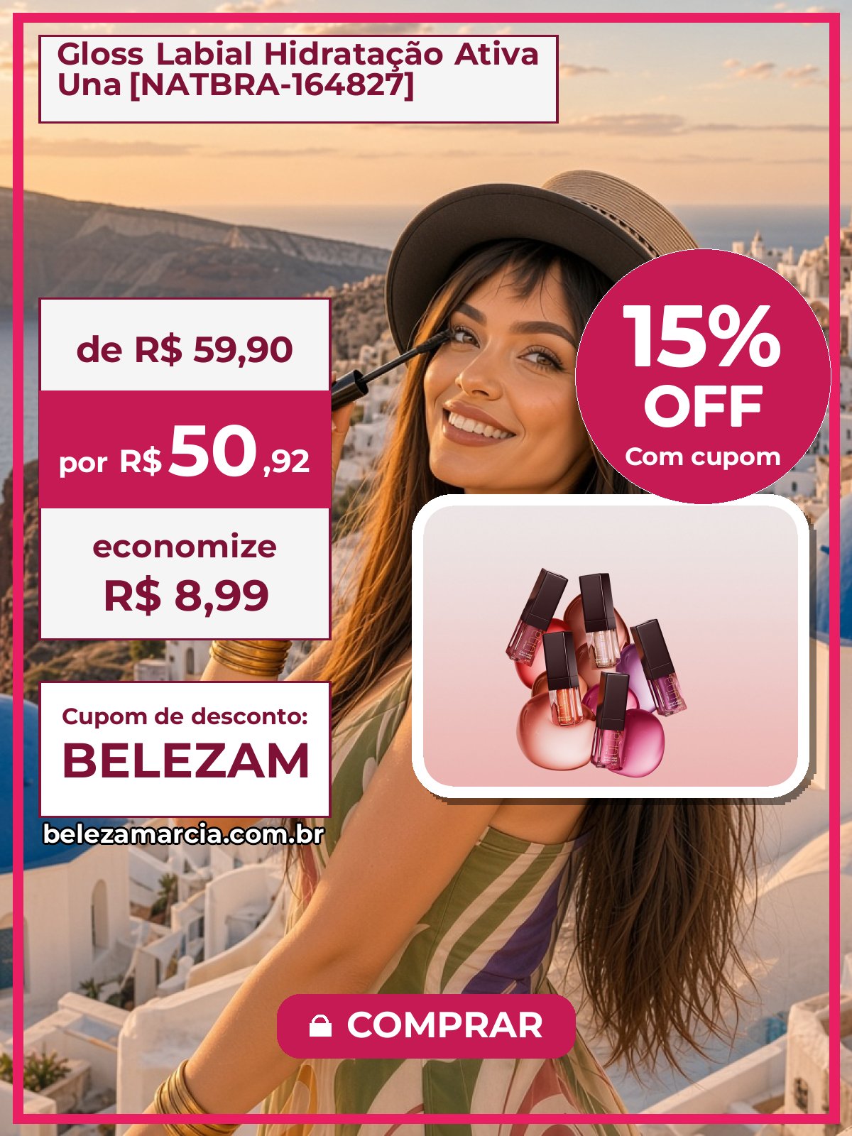 Gloss Labial Hidratação Ativa Una [NATBRA-164827]
