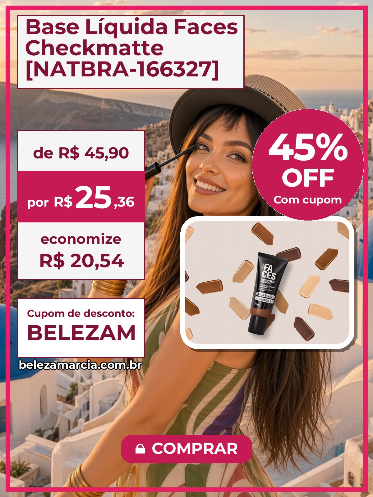 Base Líquida Faces Checkmatte [NATBRA-166327]