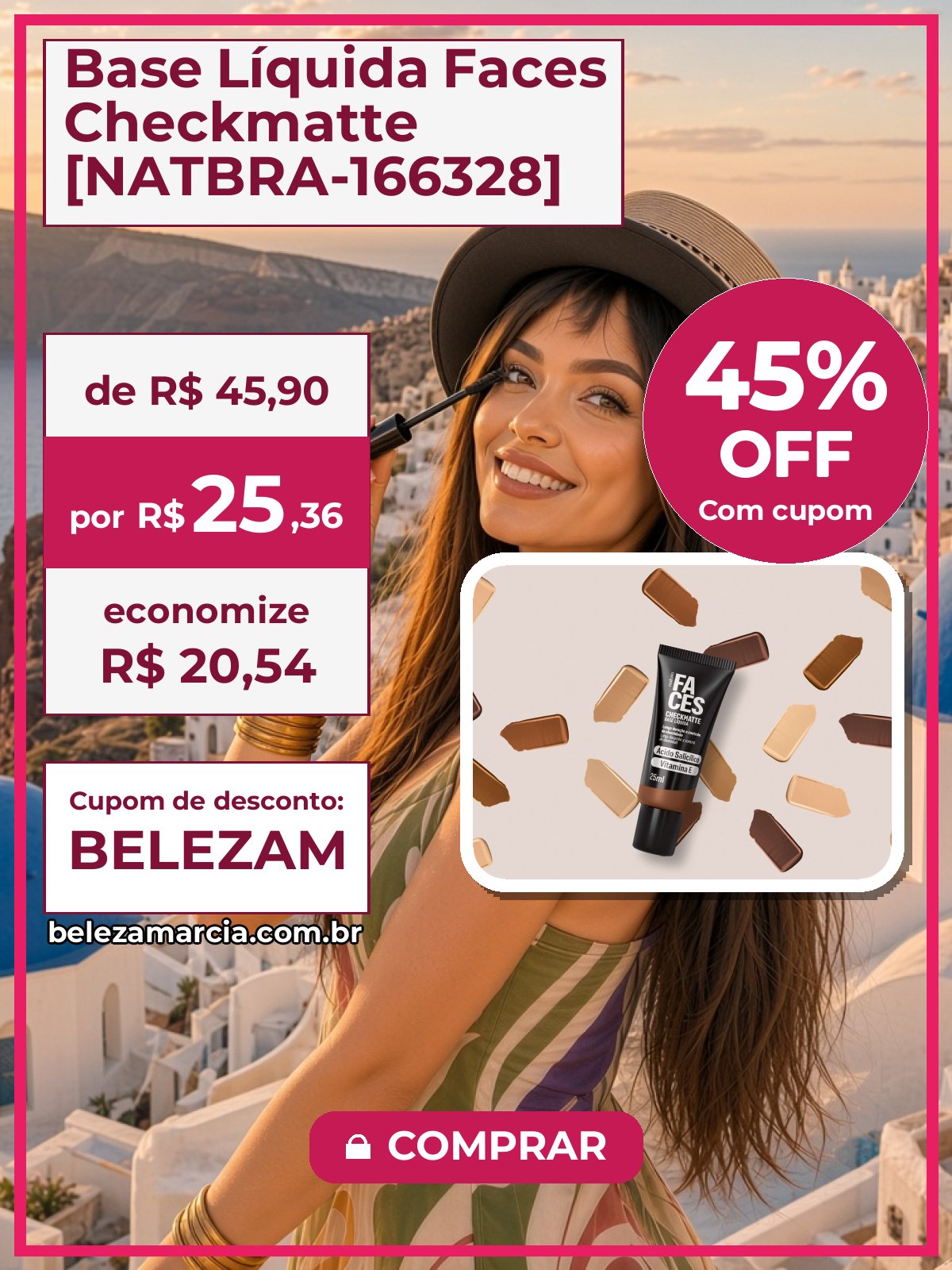 Base Líquida Faces Checkmatte [NATBRA-166328]