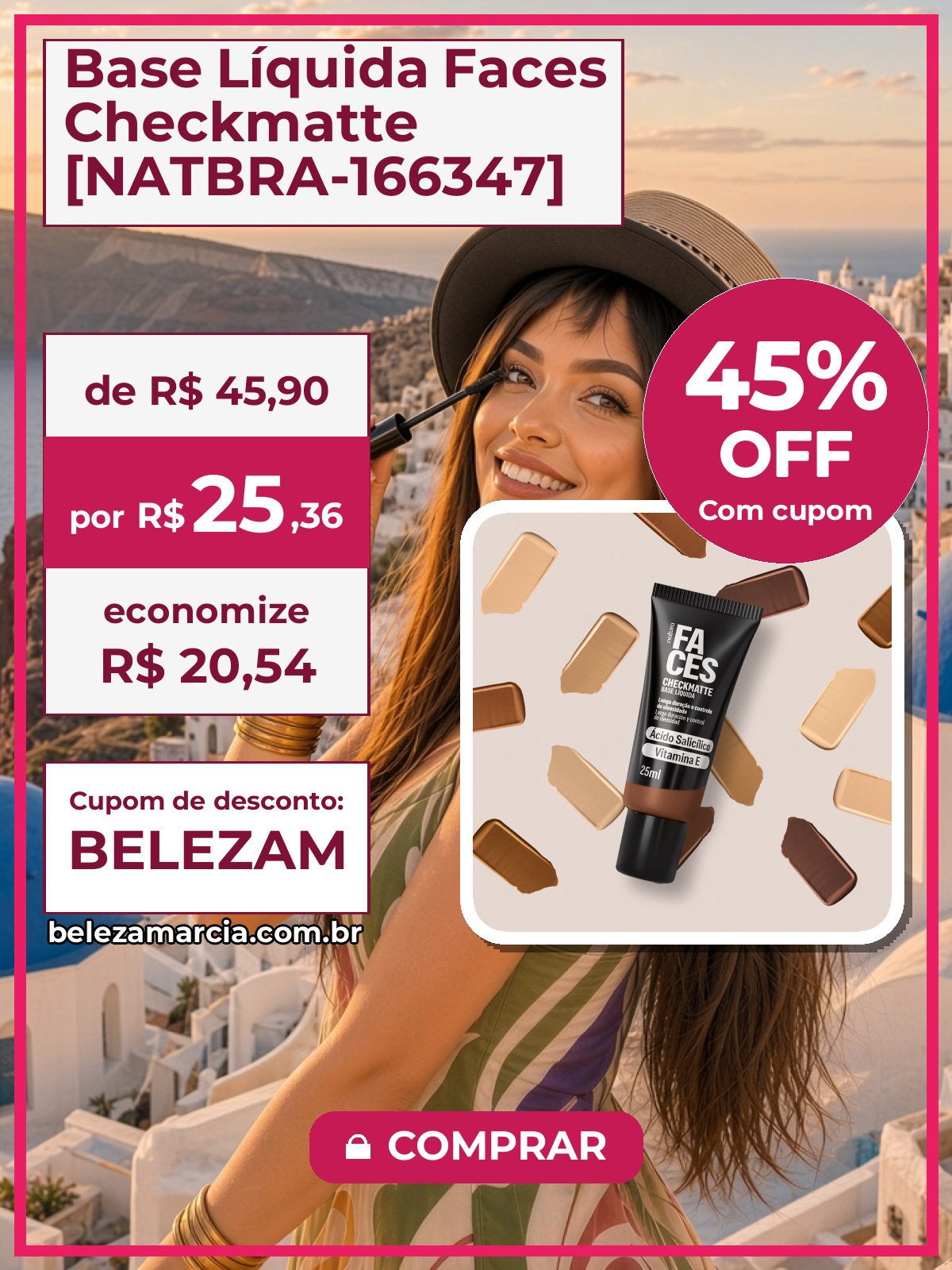 Base Líquida Faces Checkmatte [NATBRA-166347]