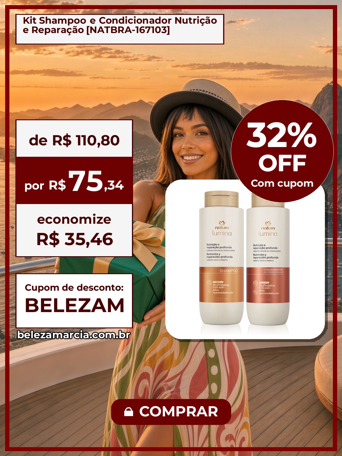 Kit Shampoo e Condicionador Nutrição e Reparação [NATBRA-167103]