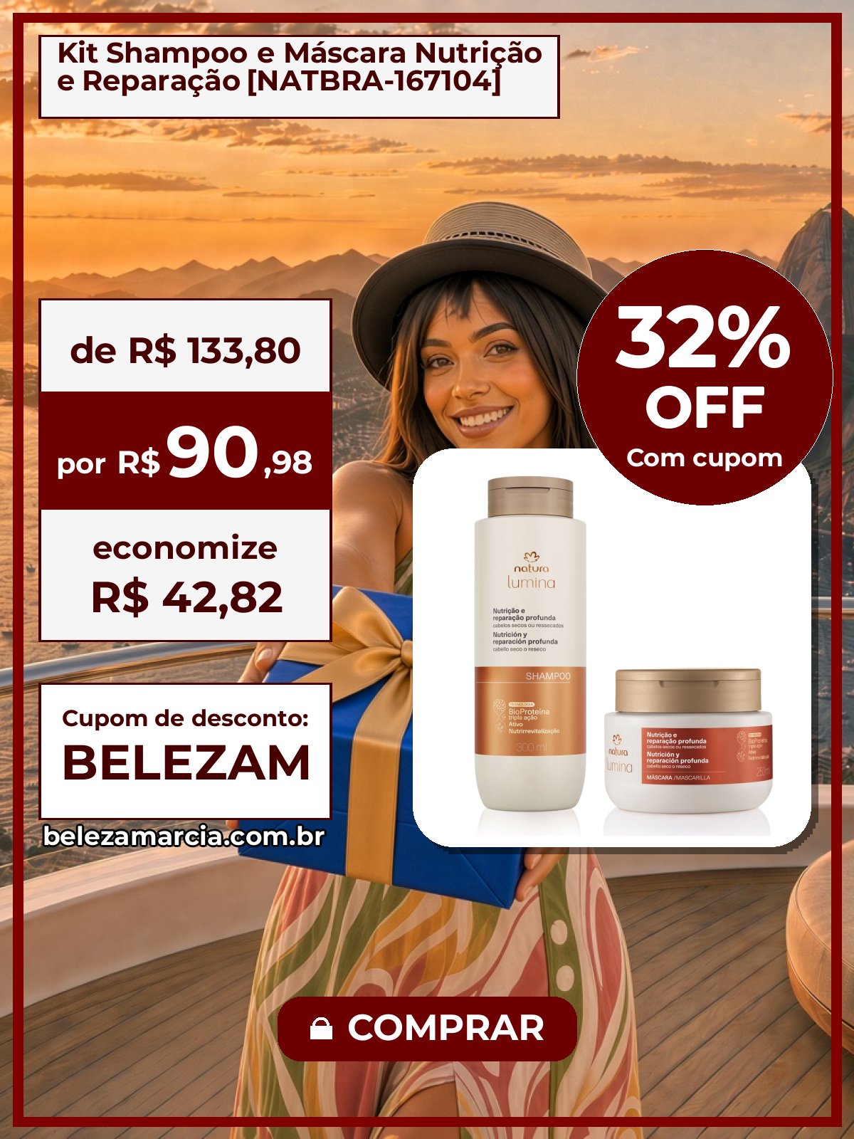 Kit Shampoo e Máscara Nutrição e Reparação [NATBRA-167104]