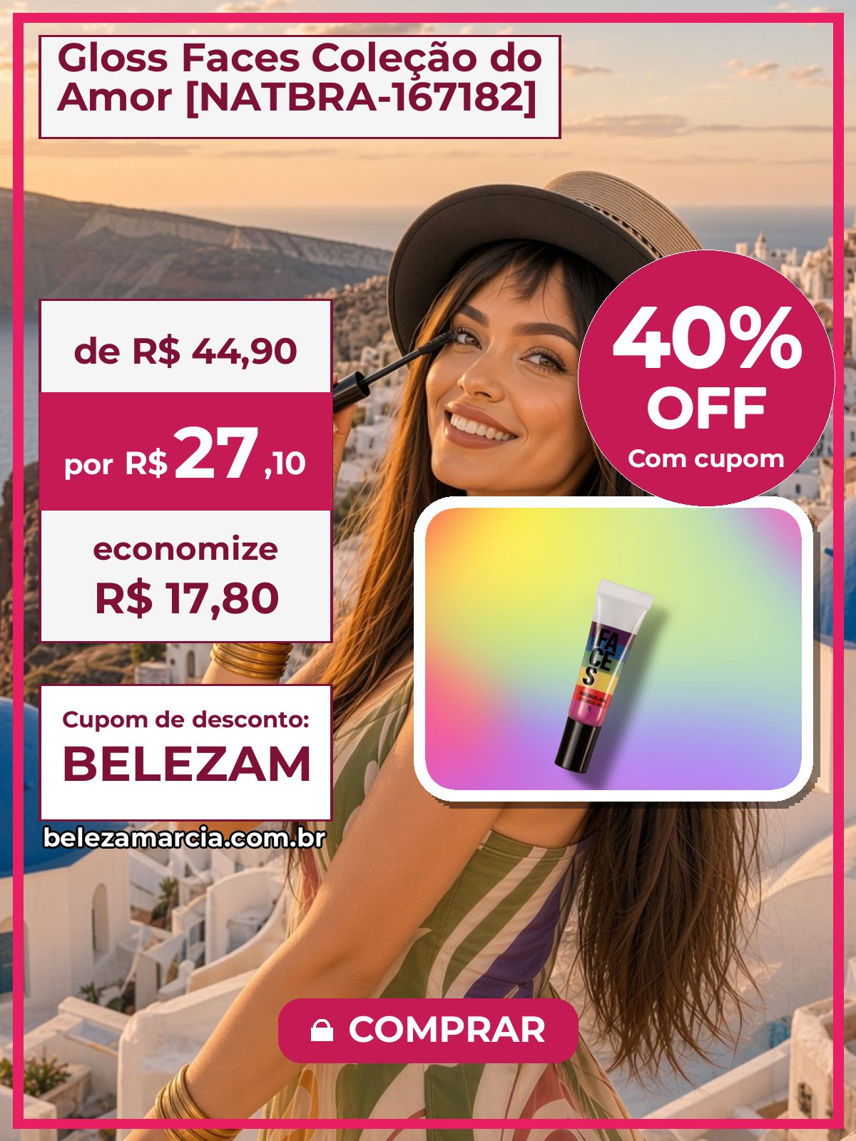 Gloss Faces Coleção do Amor [NATBRA-167182]