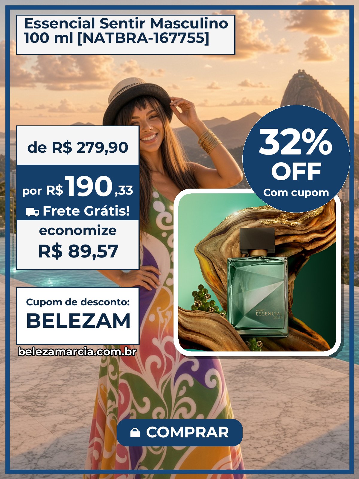 Essencial Sentir Masculino 100 ml [NATBRA-167755]