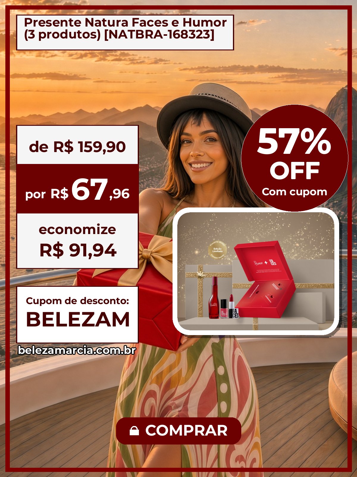 Presente Natura Faces e Humor (3 produtos) [NATBRA-168323]
