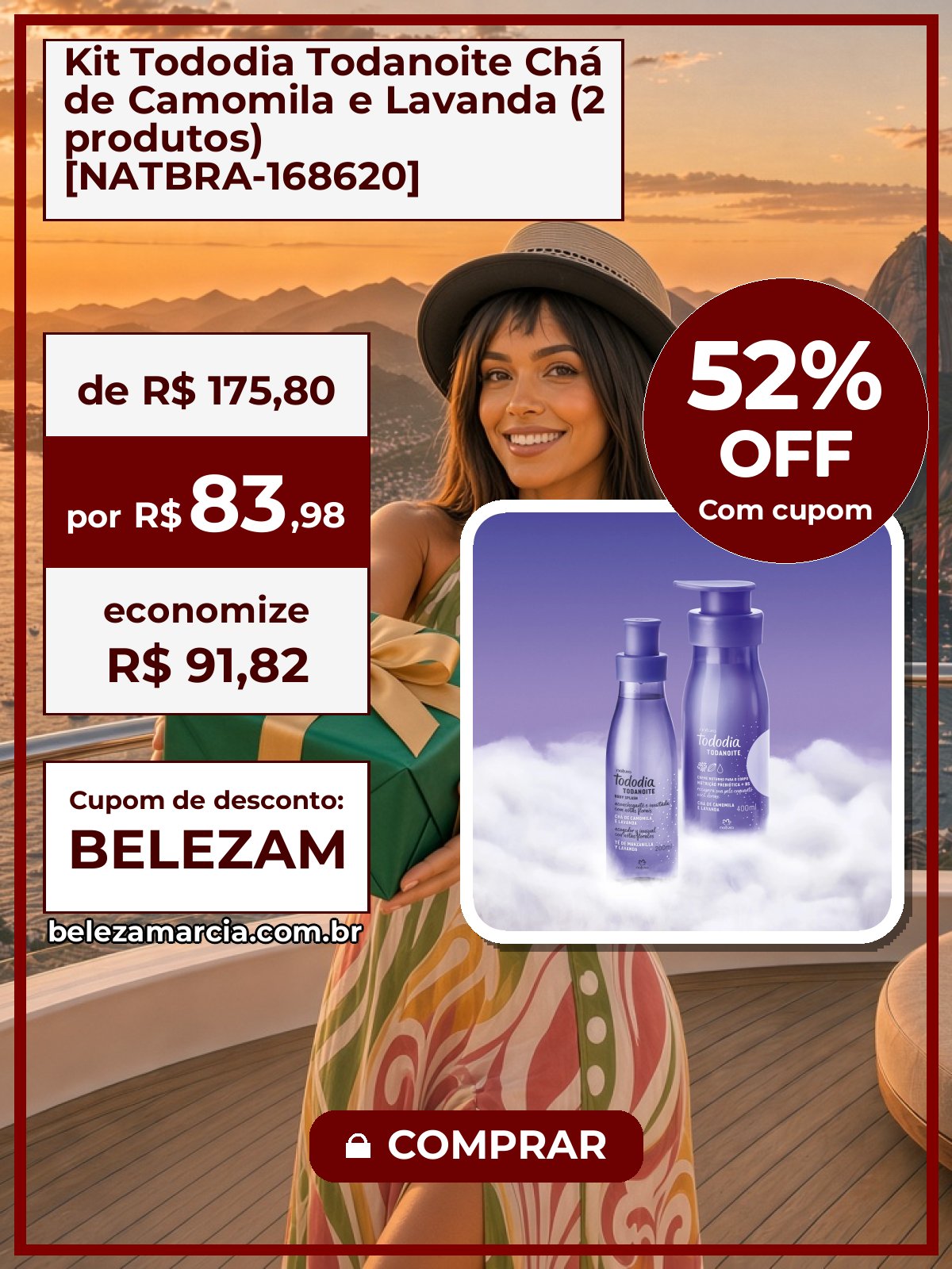 Kit Tododia Todanoite Chá de Camomila e Lavanda (2 produtos) [NATBRA-168620]