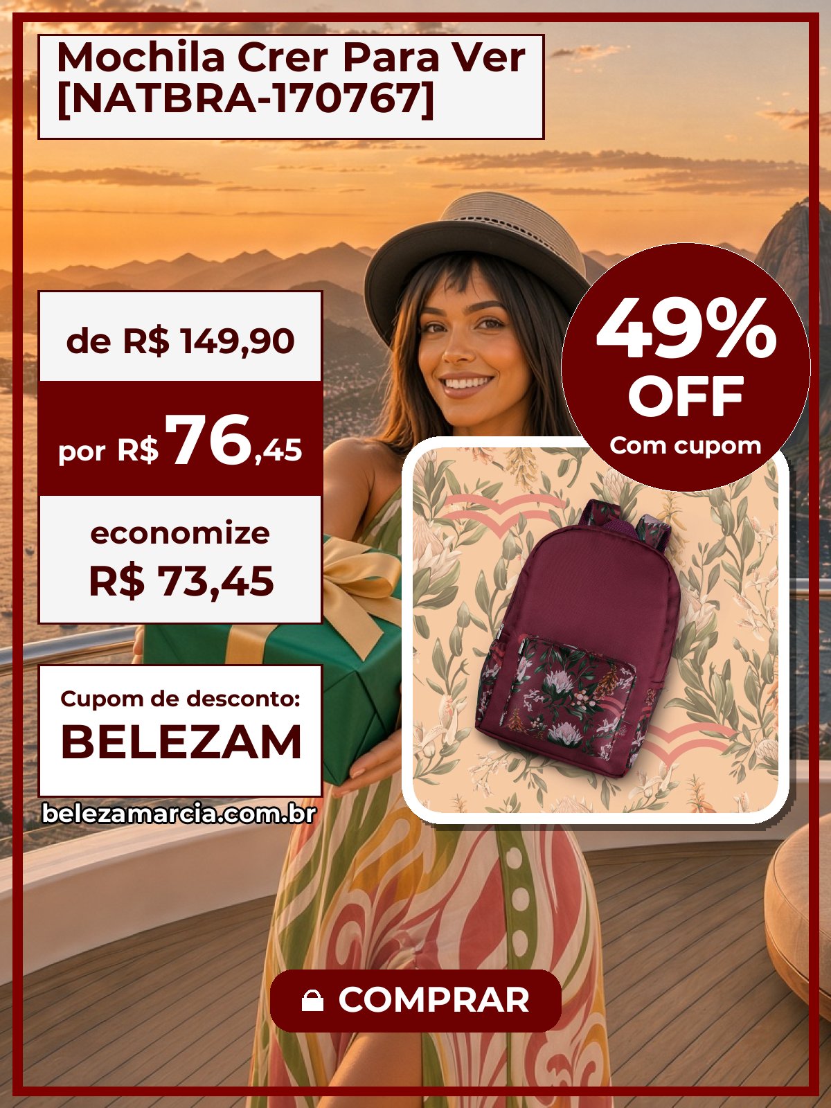 Mochila Crer Para Ver [NATBRA-170767]