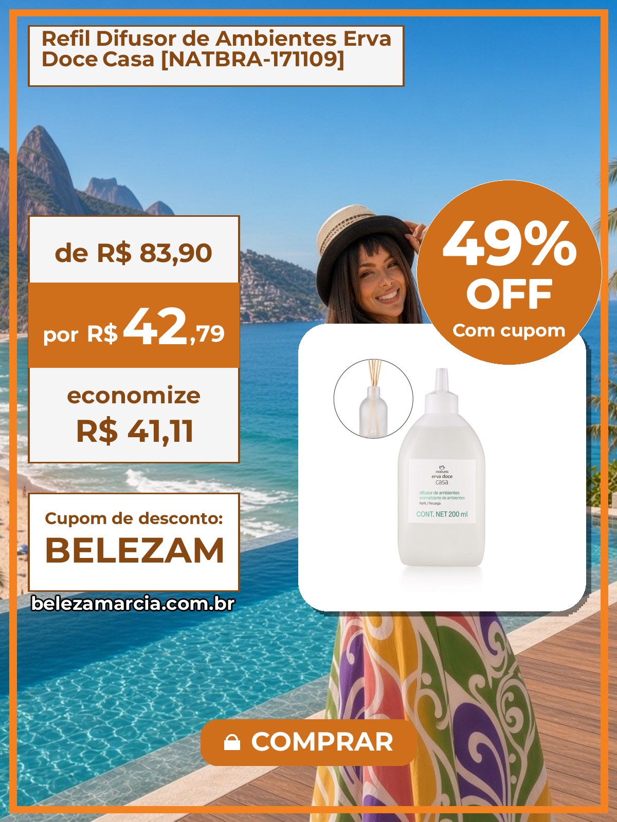 Refil Difusor de Ambientes Erva Doce Casa [NATBRA-171109]
