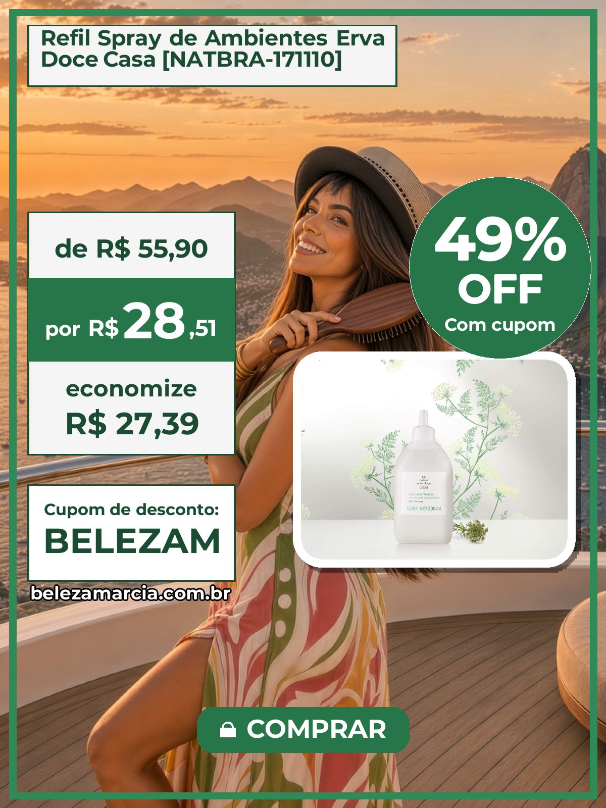 Refil Spray de Ambientes Erva Doce Casa [NATBRA-171110]