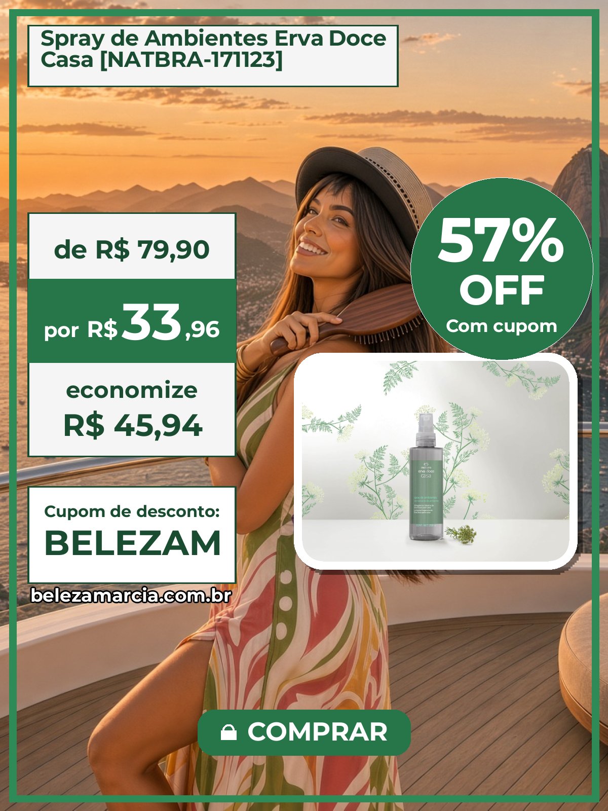Spray de Ambientes Erva Doce Casa [NATBRA-171123]