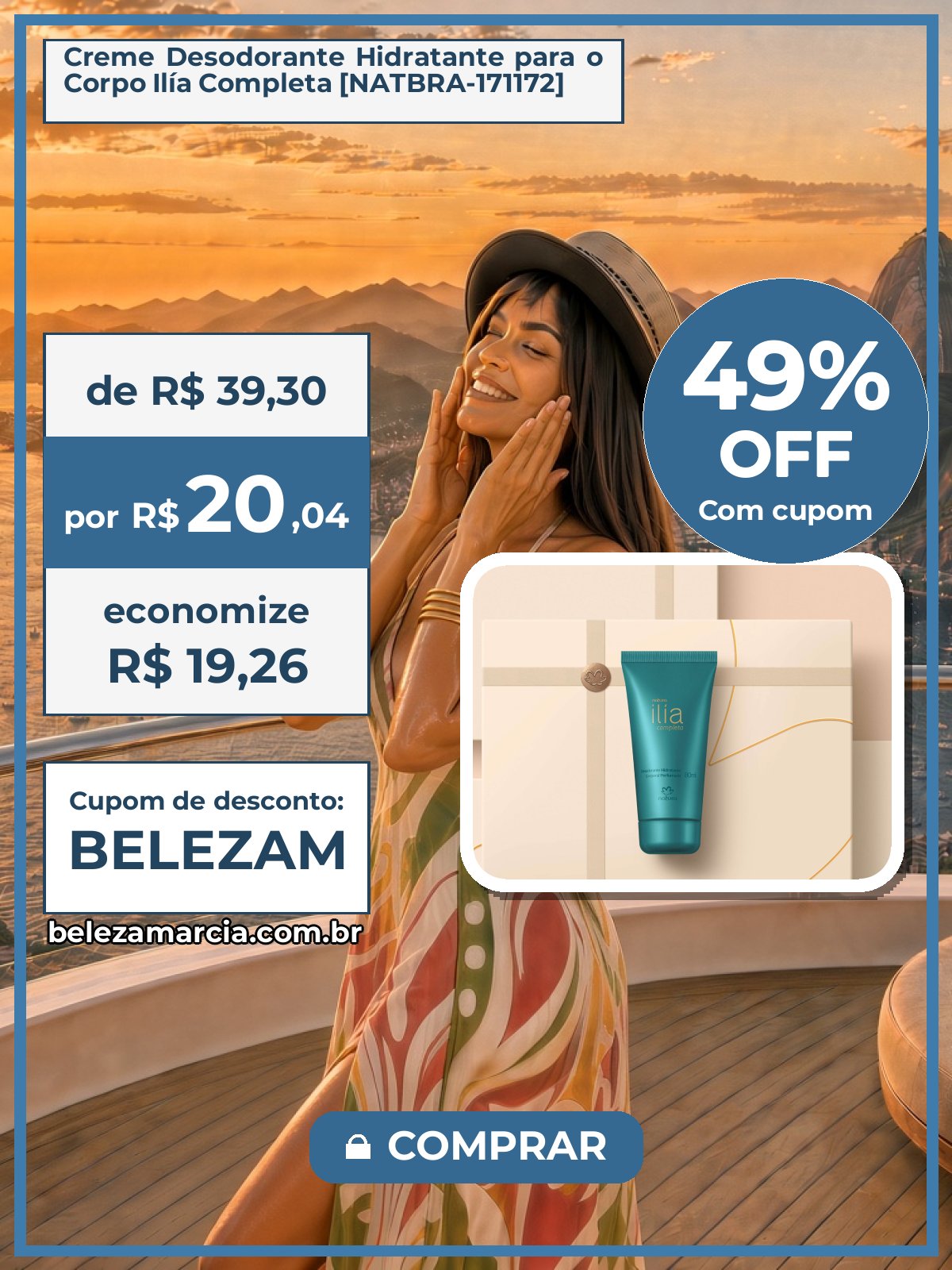 Creme Desodorante Hidratante para o Corpo Ilía Completa [NATBRA-171172]