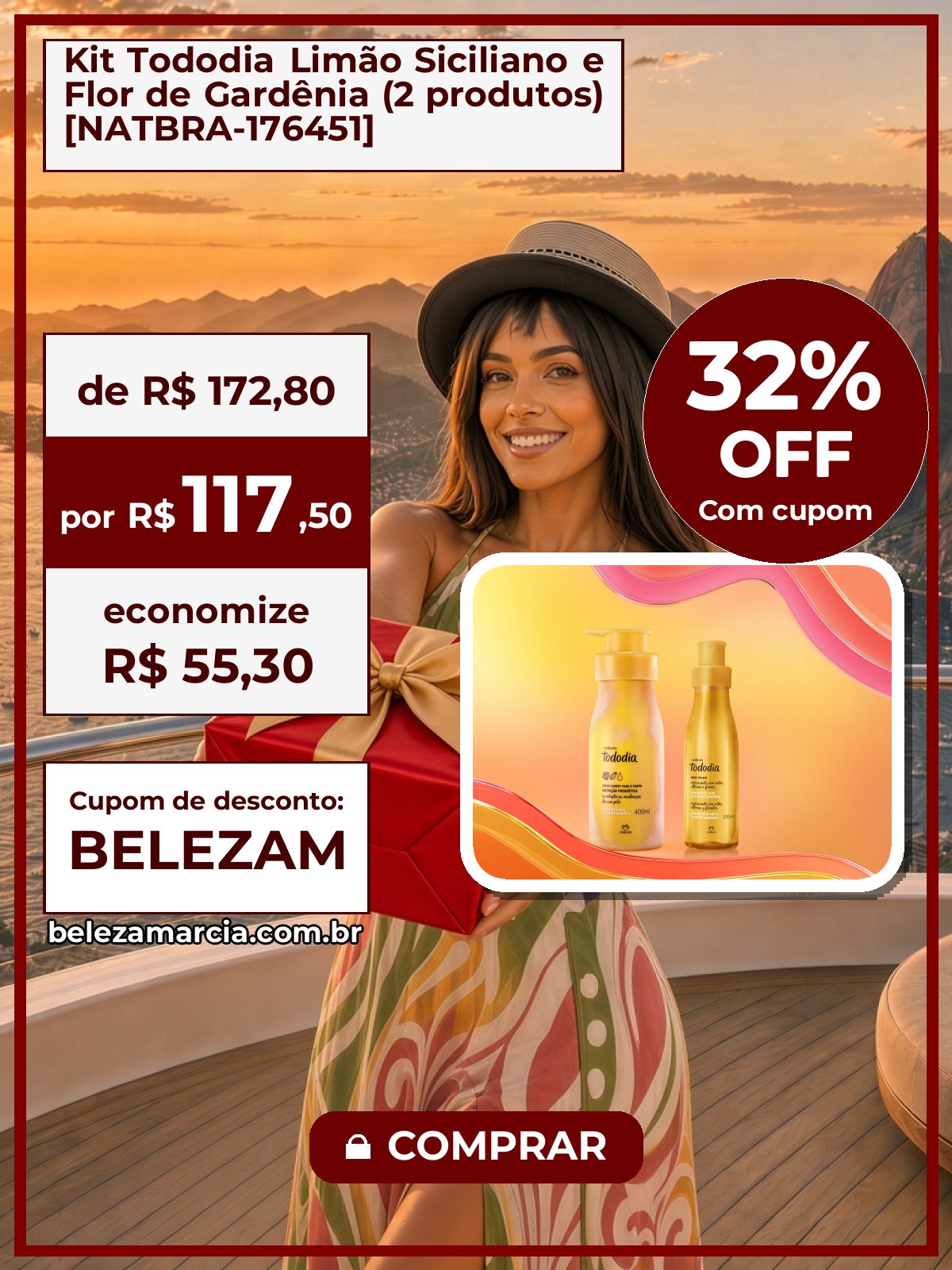 Kit Tododia Limão Siciliano e Flor de Gardênia (2 produtos) [NATBRA-176451]