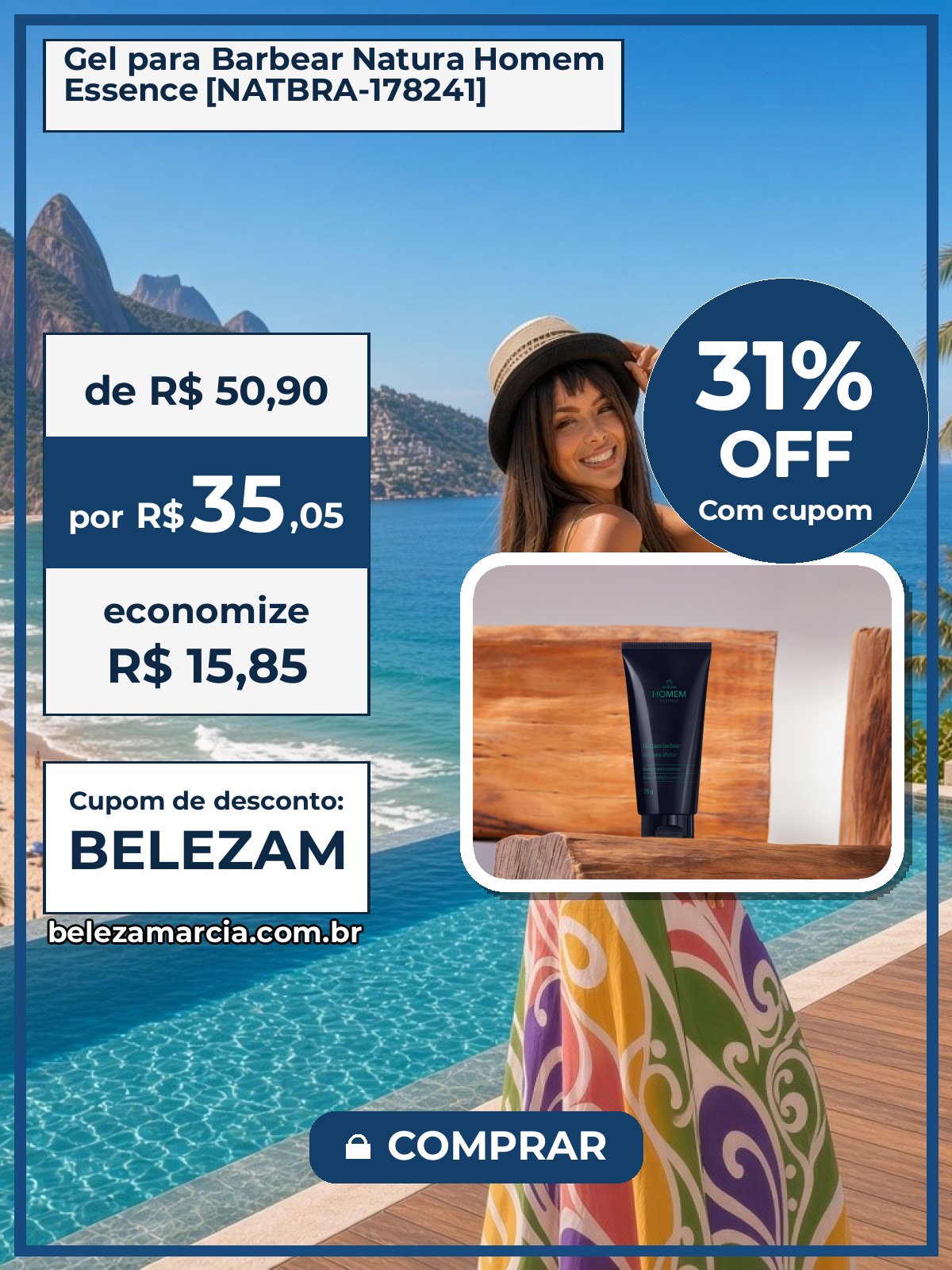 Gel para Barbear Natura Homem Essence [NATBRA-178241]