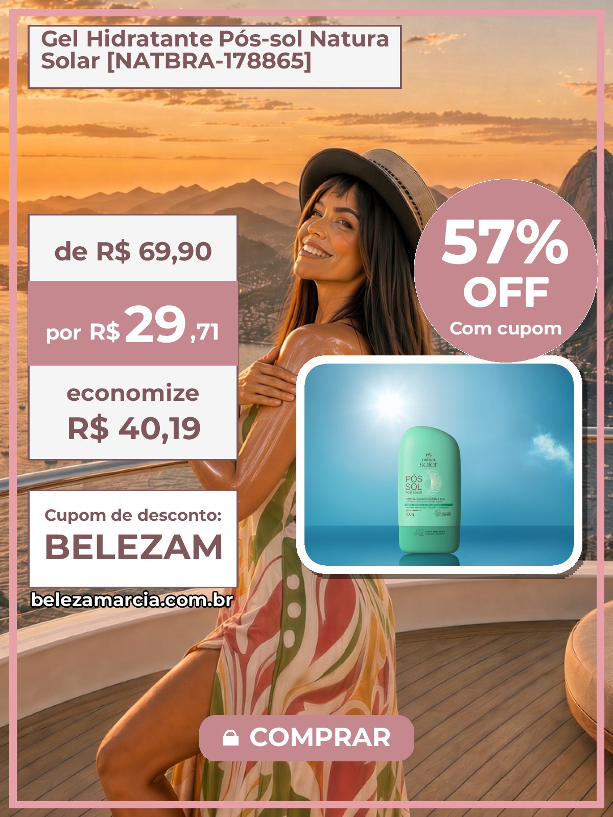 Gel Hidratante Pós-sol Natura Solar [NATBRA-178865]