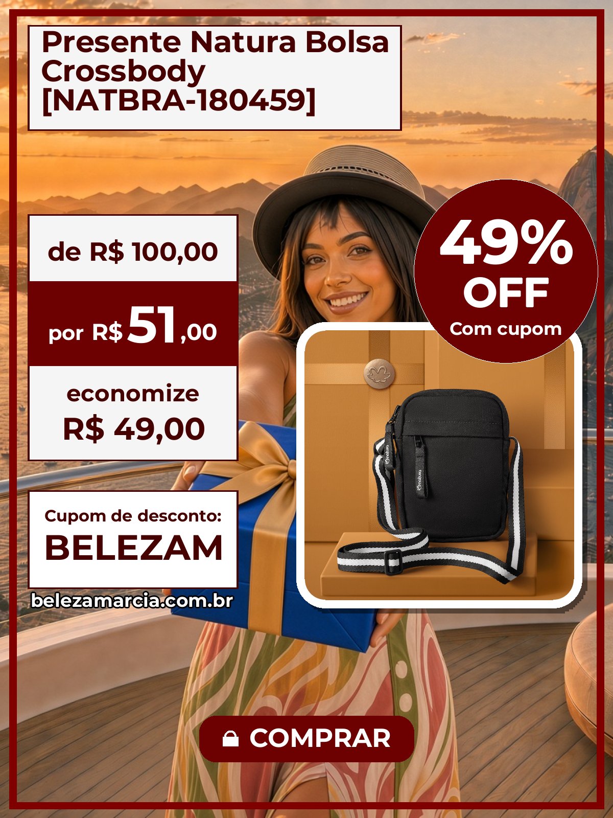 Presente Natura Bolsa Crossbody [NATBRA-180459]