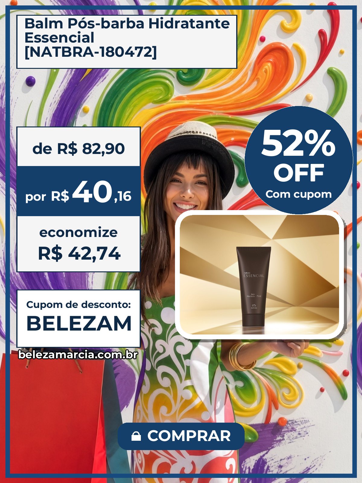 Balm Pós-barba Hidratante Essencial [NATBRA-180472]