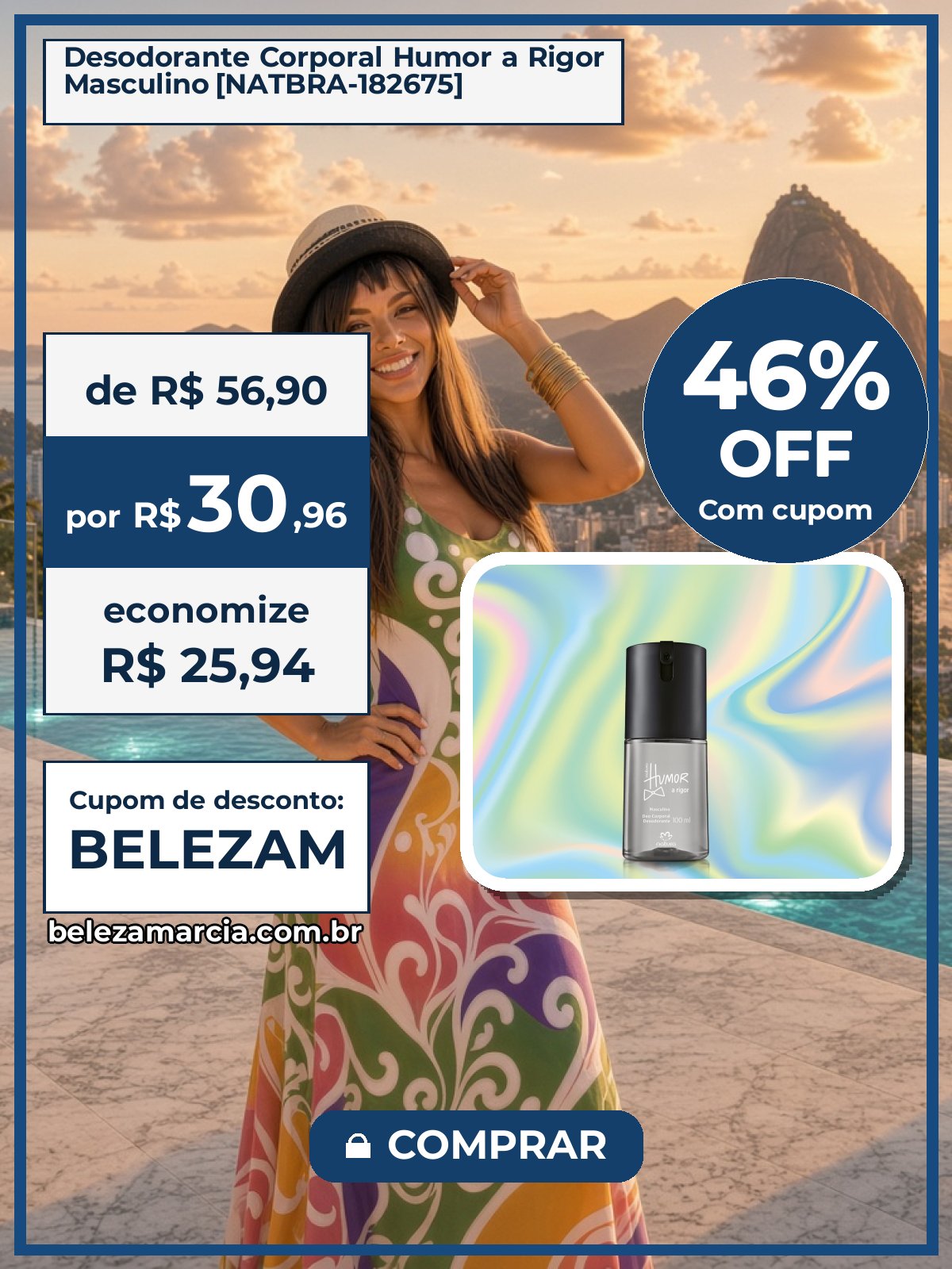 Desodorante Corporal Humor a Rigor Masculino [NATBRA-182675]