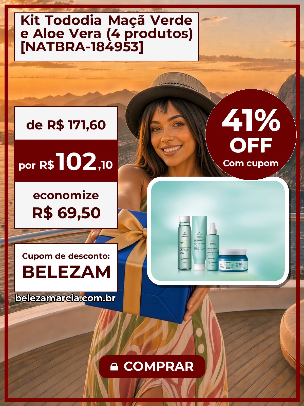 Kit Tododia Maçã Verde e Aloe Vera (4 produtos) [NATBRA-184953]