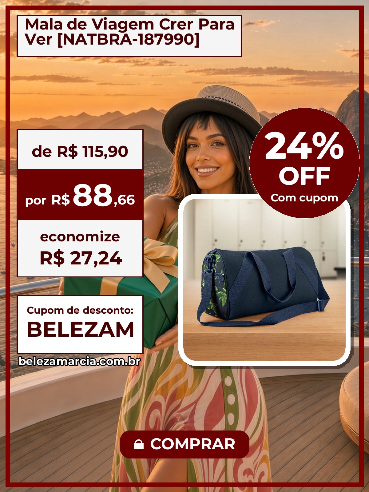 Mala de Viagem Crer Para Ver [NATBRA-187990]