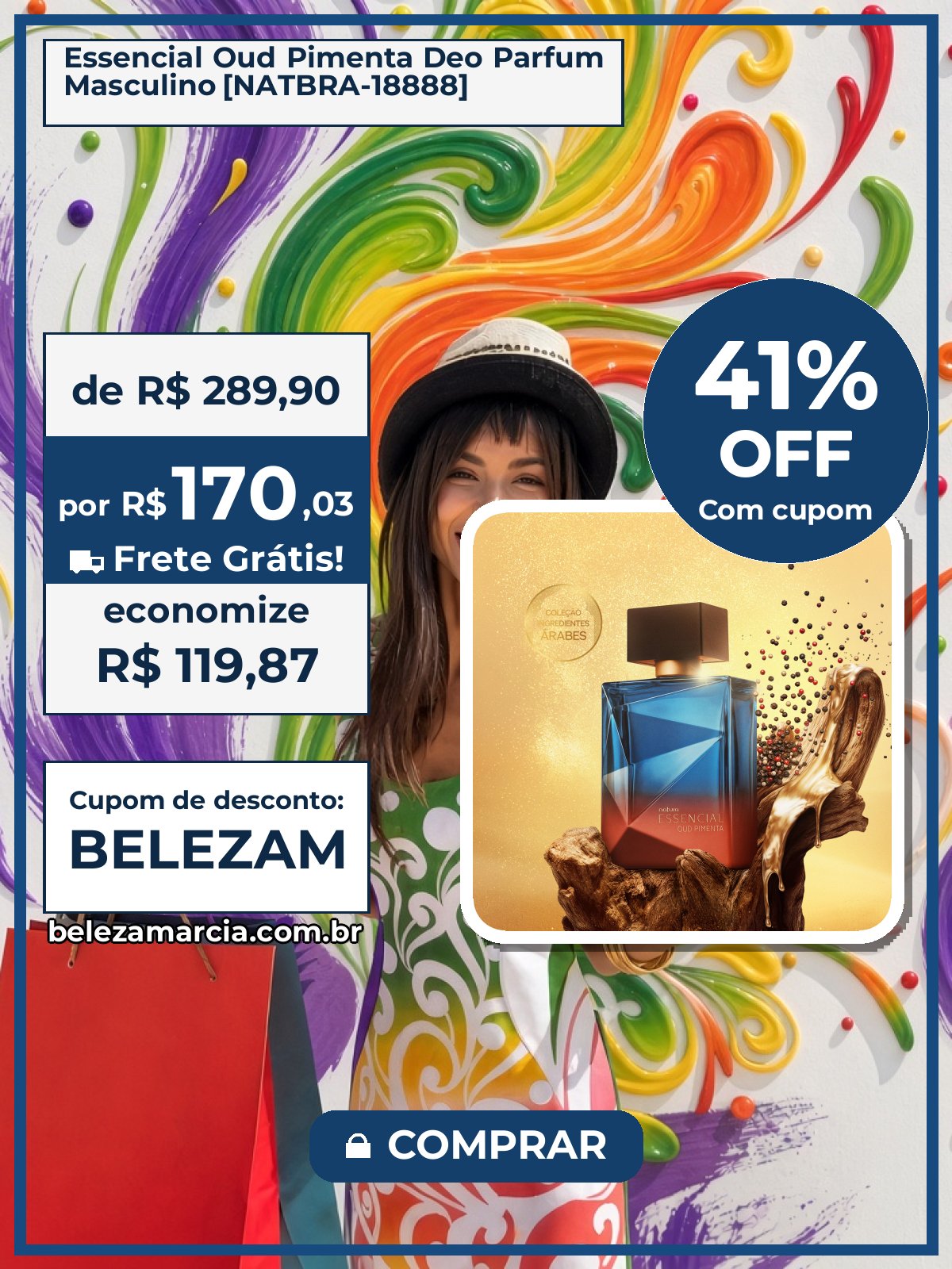 Essencial Oud Pimenta Deo Parfum Masculino [NATBRA-18888]