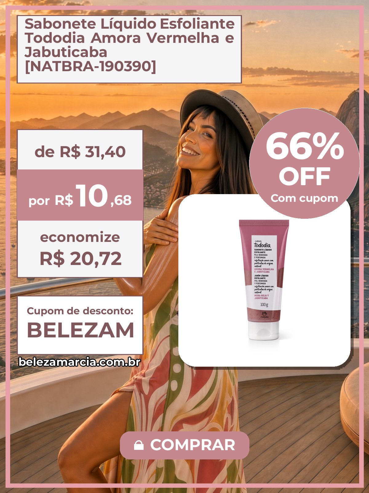 Sabonete Líquido Esfoliante Tododia Amora Vermelha e Jabuticaba [NATBRA-190390]