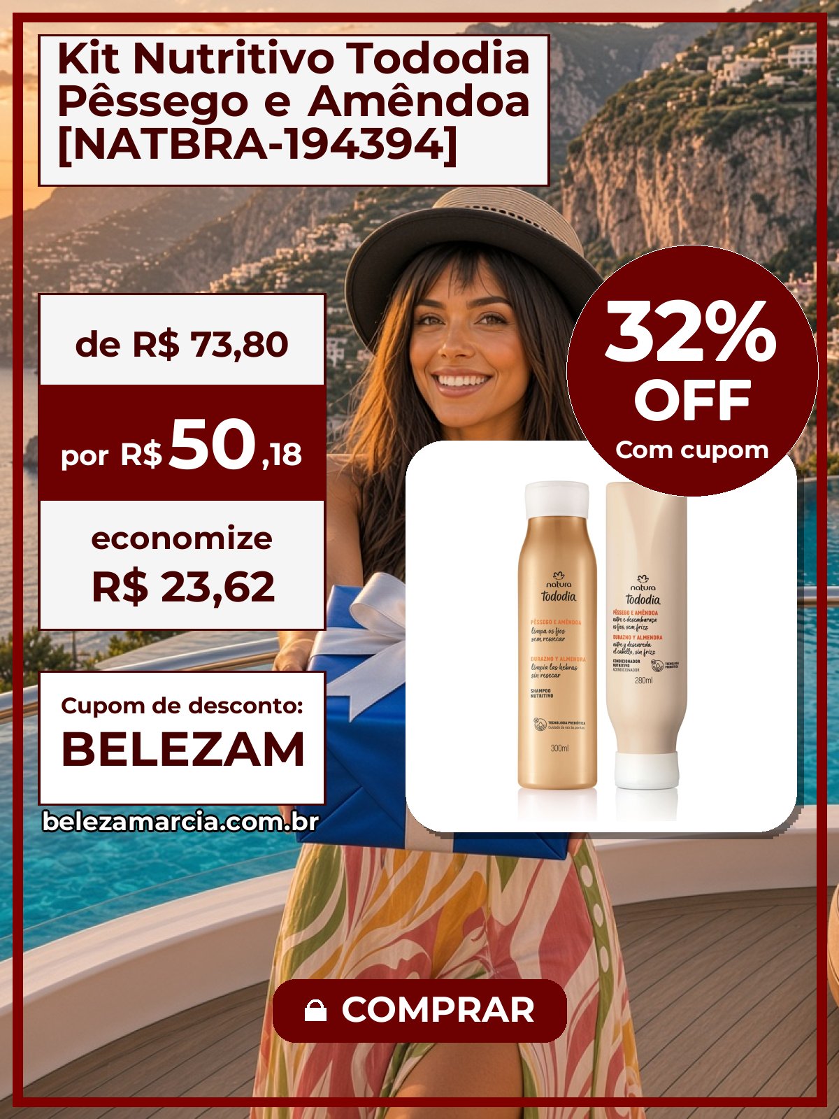 Kit Nutritivo Tododia Pêssego e Amêndoa [NATBRA-194394]