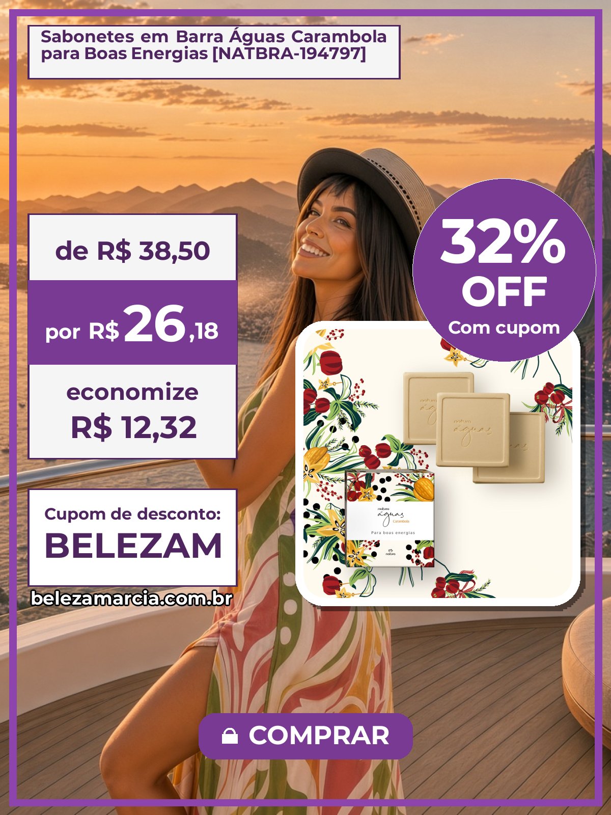 Sabonetes em Barra Águas Carambola para Boas Energias [NATBRA-194797]