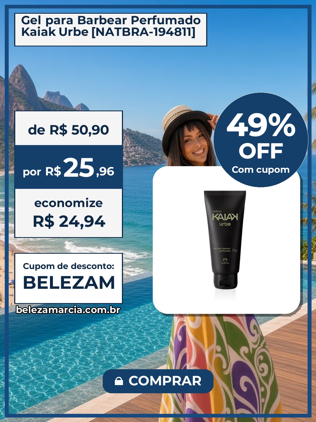 Gel para Barbear Perfumado Kaiak Urbe [NATBRA-194811]