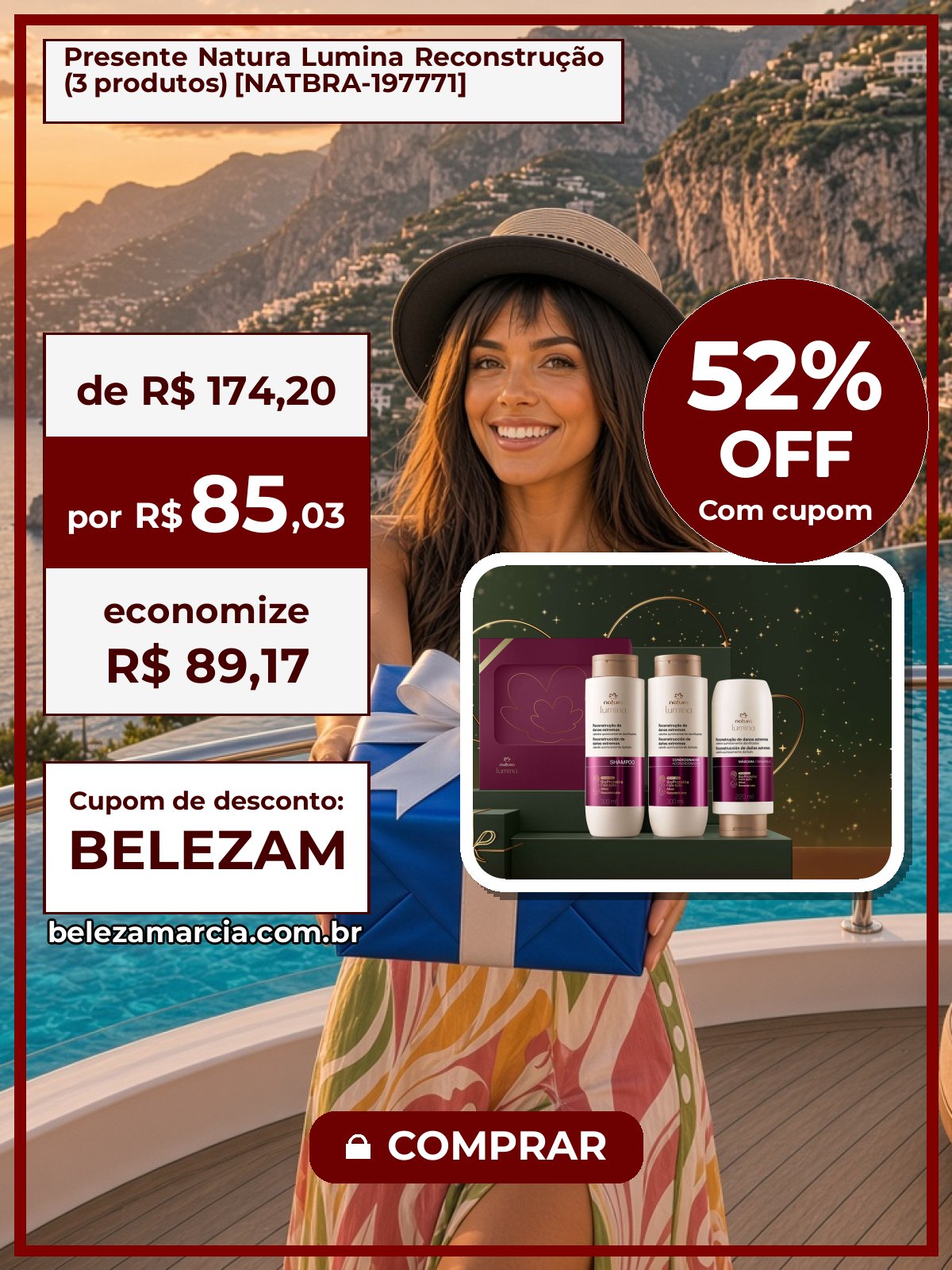 Presente Natura Lumina Reconstrução (3 produtos) [NATBRA-197771]