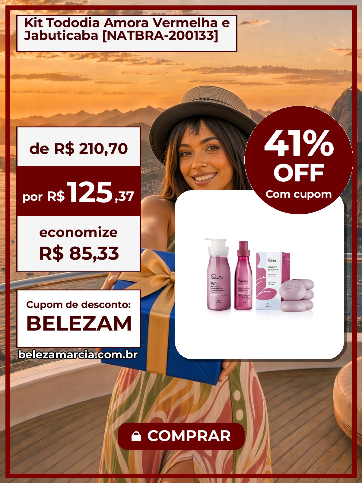 Kit Tododia Amora Vermelha e Jabuticaba [NATBRA-200133]