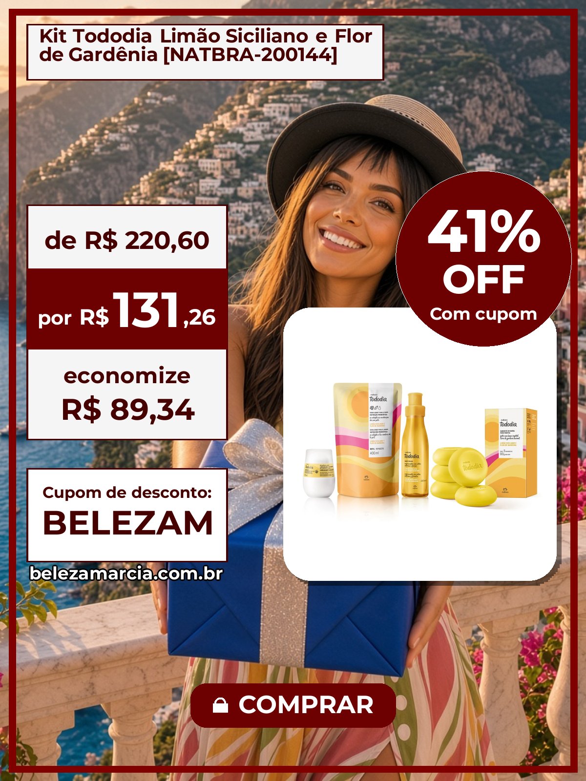 Kit Tododia Limão Siciliano e Flor de Gardênia [NATBRA-200144]