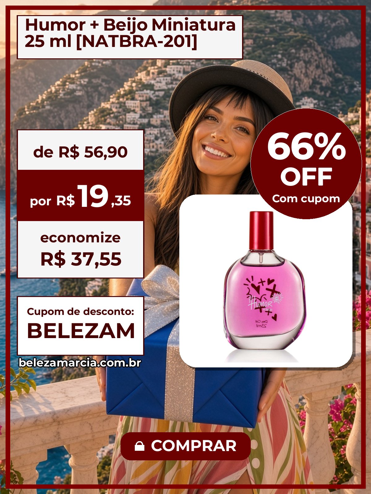 Humor + Beijo Miniatura 25 ml [NATBRA-201]
