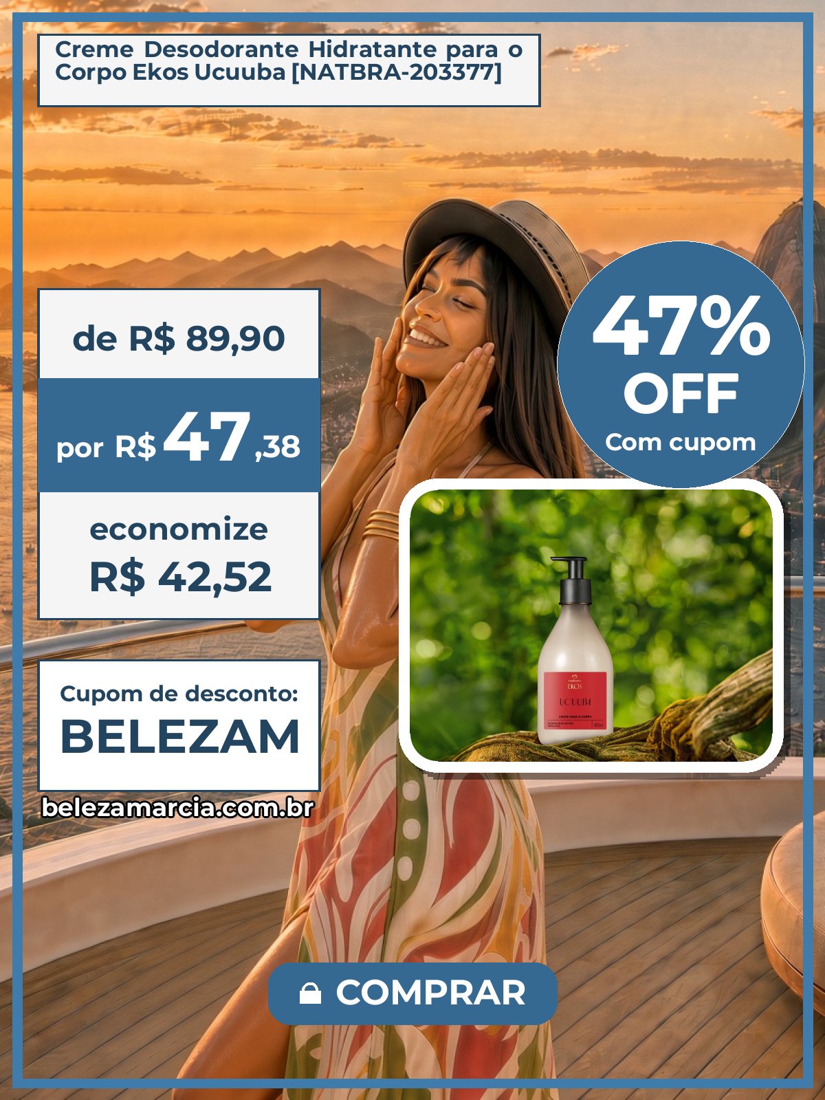 Creme Desodorante Hidratante para o Corpo Ekos Ucuuba [NATBRA-203377]